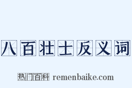 八百壮士反义词是什么意思的图片